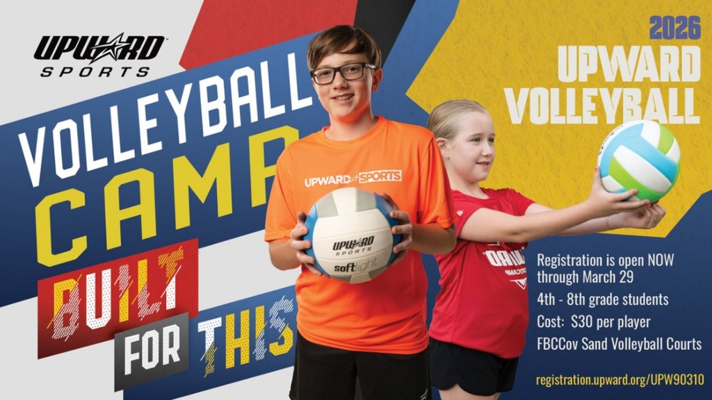 Upward Volleyball Registration:  Now - March 29 Photo