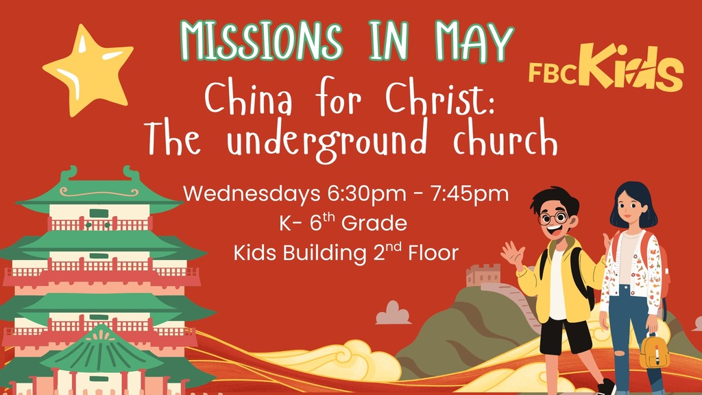 Missions in May:  China for Christ Photo