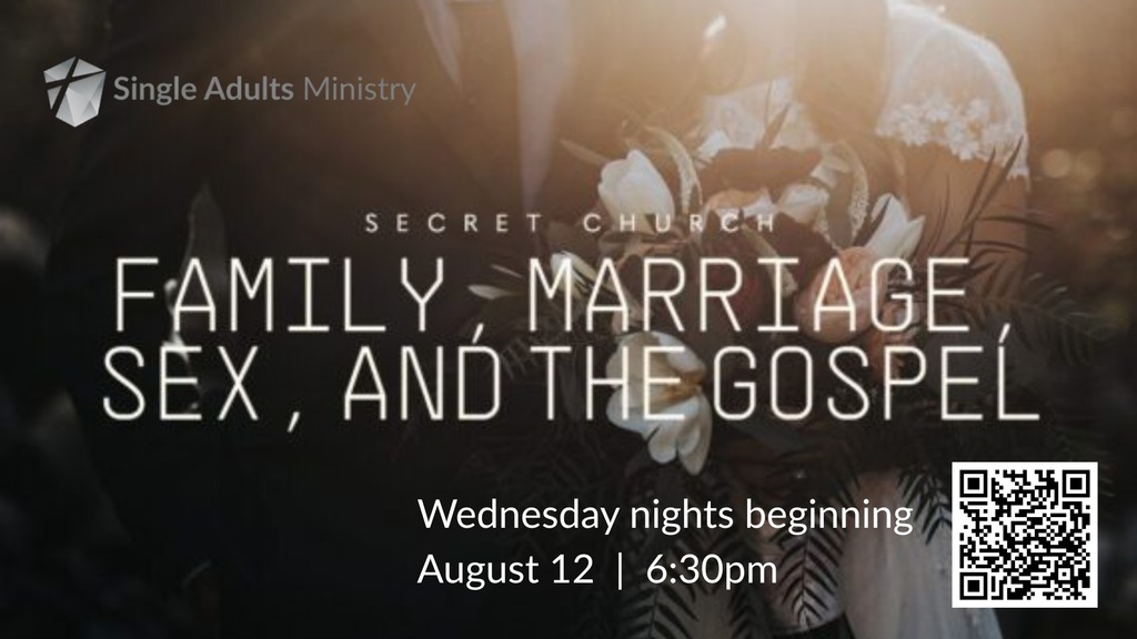 Equip Class for Single Adults - Family, Marriage, Sex, and the Gospel Photo