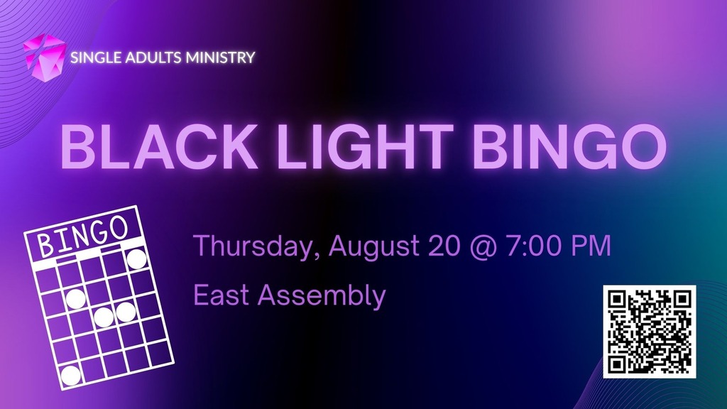 Single Adults Blacklight Bingo Photo