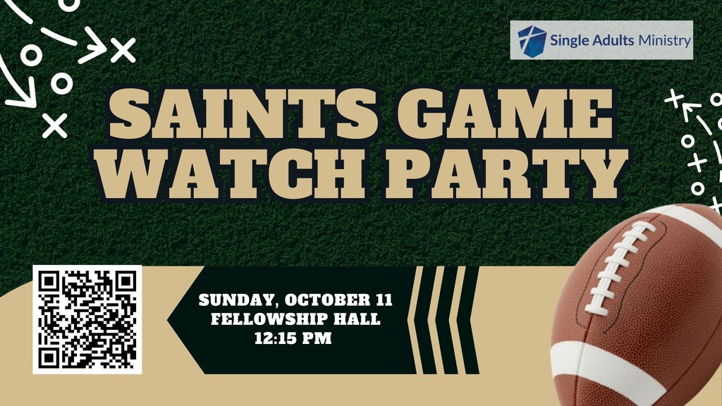 Singles Adults: Saints Watch Party Photo
